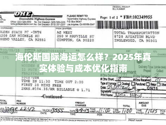 海伦斯国际海运怎么样？2025年真实体验与成本优化指南