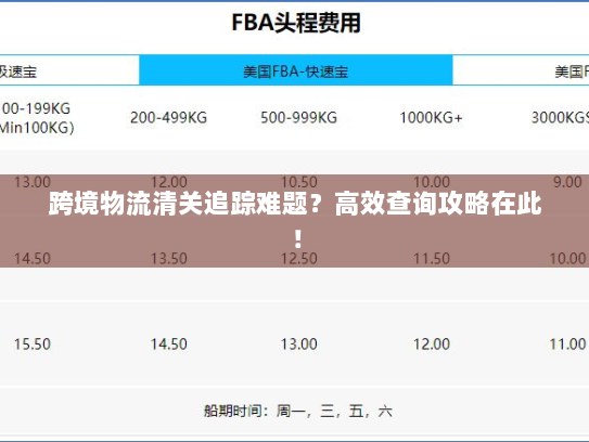 跨境物流清关追踪难题?高效查询攻略在此! 跨境物流清关追踪难题?高效查询攻略在此!