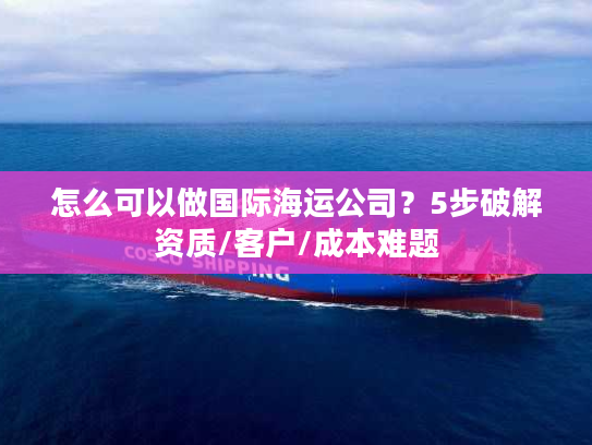 怎么可以做国际海运公司?5步破解资质/客户/成本难题 怎么可以做国际海运公司?5步破解资质/客户/成本难题