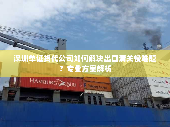 深圳单证货代公司如何解决出口清关慢难题?专业方案解析 深圳单证货代公司如何解决出口清关慢难题?专业方案解析