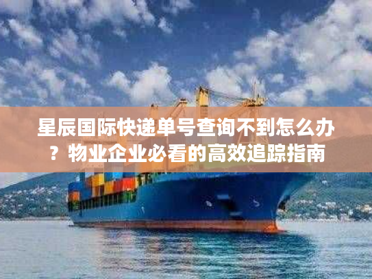 星辰国际快递单号查询不到怎么办?物业企业必看的高效追踪指南 星辰国际快递单号查询不到怎么办?物业企业必看的高效追踪指南