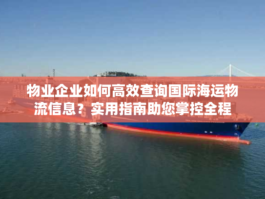 物业企业如何高效查询国际海运物流信息？实用指南助您掌控全程