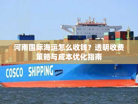 河南国际海运怎么收钱？透明收费策略与成本优化指南