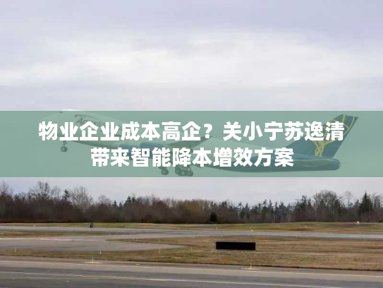 物业企业成本高企?关小宁苏逸清带来智能降本增效方案 物业企业成本高企?关小宁苏逸清带来智能降本增效方案