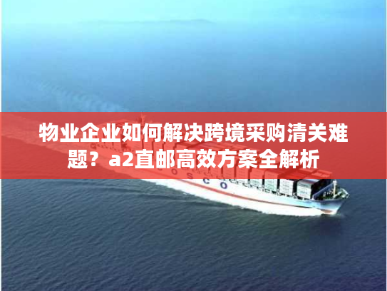 物业企业如何解决跨境采购清关难题？a2直邮高效方案全解析