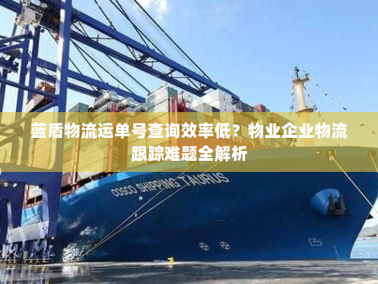 蓝盾物流运单号查询效率低?物业企业物流跟踪难题全解析 蓝盾物流运单号查询效率低?物业企业物流跟踪难题全解析