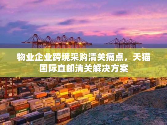 物业企业跨境采购清关痛点，天猫国际直邮清关解决方案