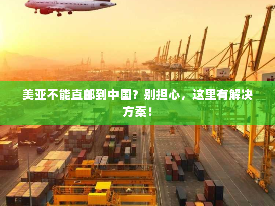 美亚不能直邮到中国？别担心，这里有解决方案！