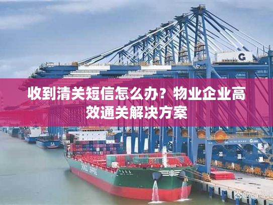 收到清关短信怎么办？物业企业高效通关解决方案