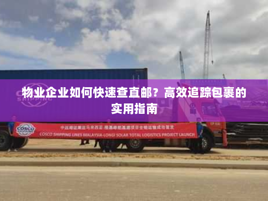 物业企业如何快速查直邮？高效追踪包裹的实用指南