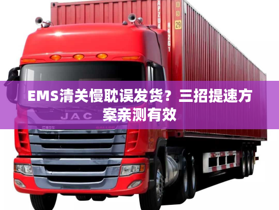 EMS清关慢耽误发货？三招提速方案亲测有效