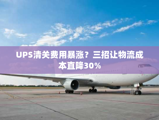UPS清关费用暴涨?三招让物流成本直降30% UPS清关费用暴涨?三招让物流成本直降30%