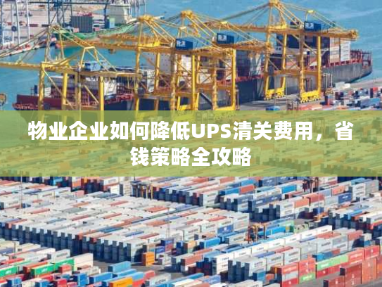 物业企业如何降低UPS清关费用,省钱策略全攻略 物业企业如何降低UPS清关费用,省钱策略全攻略
