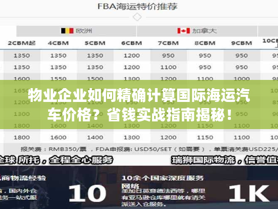 物业企业如何精确计算国际海运汽车价格？省钱实战指南揭秘！