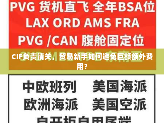 CIF负责清关，贸易新手如何避免巨额额外费用？