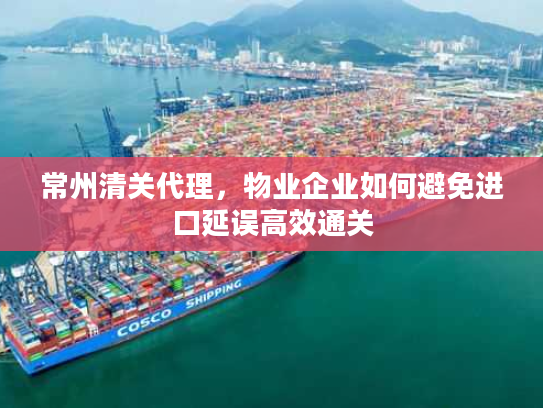 常州清关代理，物业企业如何避免进口延误高效通关