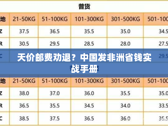 天价邮费劝退？中国发非洲省钱实战手册
