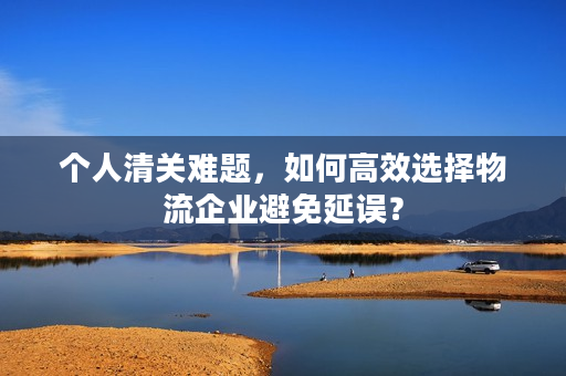 个人清关难题,如何高效选择物流企业避免延误? 个人清关难题,如何高效选择物流企业避免延误?
