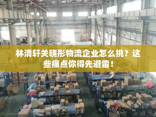 林清轩关晓彤物流企业怎么挑？这些痛点你得先避雷！