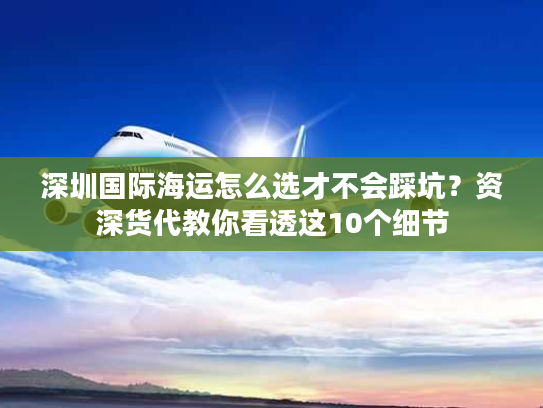 深圳国际海运怎么选才不会踩坑？资深货代教你看透这10个细节