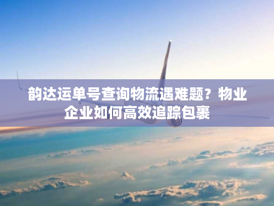 韵达运单号查询物流遇难题?物业企业如何高效追踪包裹 韵达运单号查询物流遇难题?物业企业如何高效追踪包裹