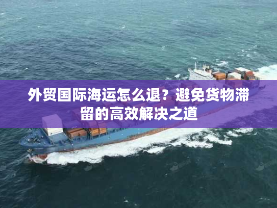 外贸国际海运怎么退?避免货物滞留的高效解决之道 外贸国际海运怎么退?避免货物滞留的高效解决之道