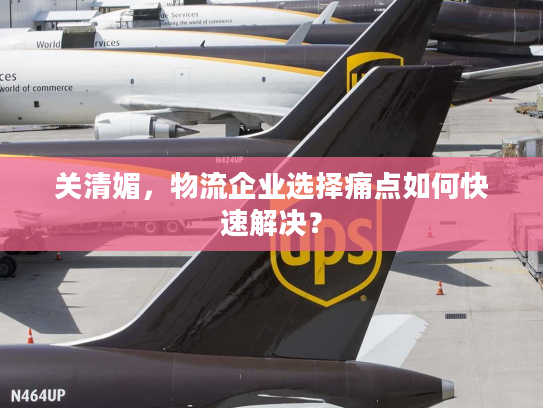 关清媚，物流企业选择痛点如何快速解决？