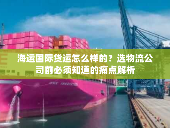 海运国际货运怎么样的？选物流公司前必须知道的痛点解析