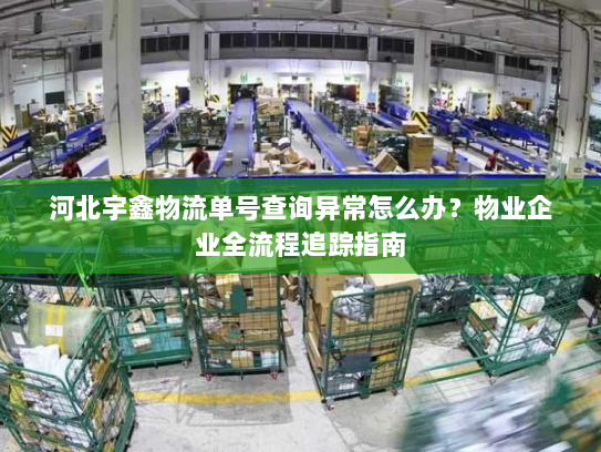 河北宇鑫物流单号查询异常怎么办?物业企业全流程追踪指南 河北宇鑫物流单号查询异常怎么办?物业企业全流程追踪指南