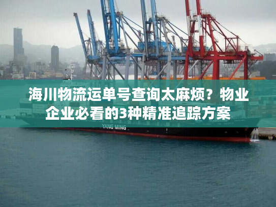 海川物流运单号查询太麻烦？物业企业必看的3种精准追踪方案