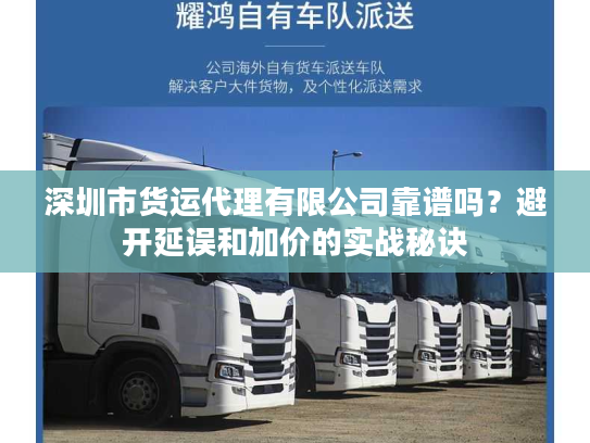 深圳市货运代理有限公司靠谱吗？避开延误和加价的实战秘诀