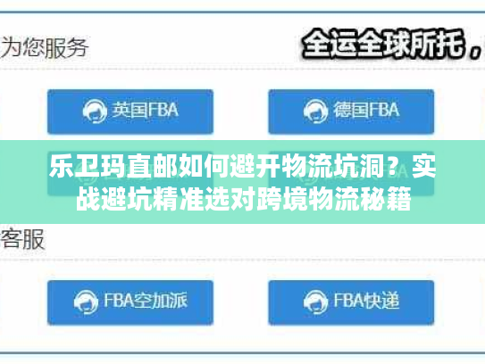 乐卫玛直邮如何避开物流坑洞？实战避坑精准选对跨境物流秘籍
