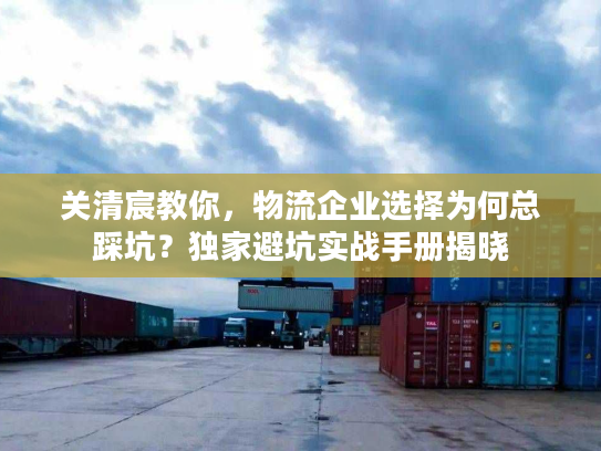 关清宸教你，物流企业选择为何总踩坑？独家避坑实战手册揭晓