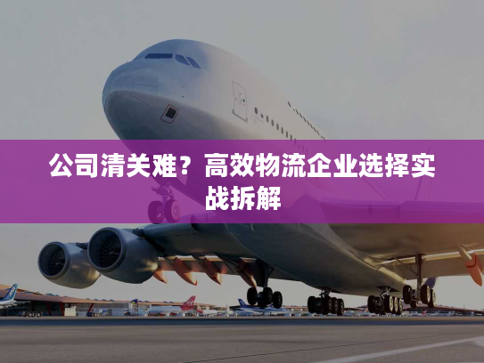 公司清关难？高效物流企业选择实战拆解