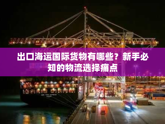 出口海运国际货物有哪些？新手必知的物流选择痛点