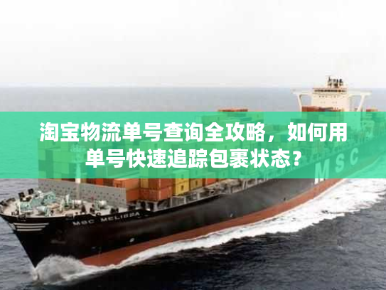 淘宝物流单号查询全攻略，如何用单号快速追踪包裹状态？