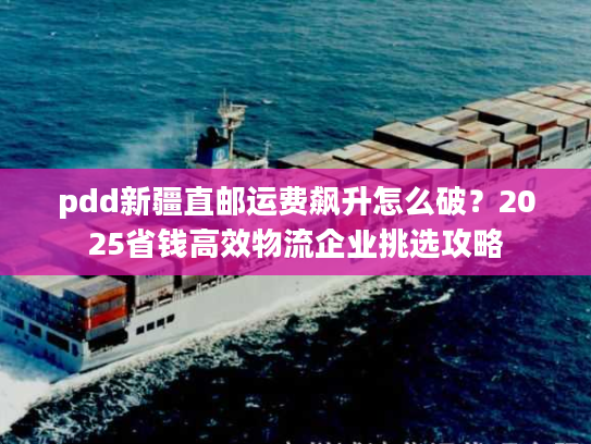 pdd新疆直邮运费飙升怎么破？2025省钱高效物流企业挑选攻略