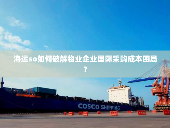 海运so如何破解物业企业国际采购成本困局？