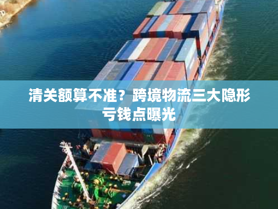 清关额算不准？跨境物流三大隐形亏钱点曝光