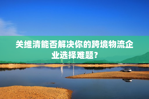 关维清能否解决你的跨境物流企业选择难题？