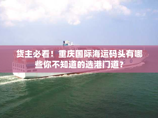 货主必看！重庆国际海运码头有哪些你不知道的选港门道？