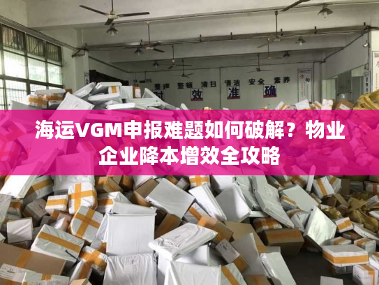 海运VGM申报难题如何破解？物业企业降本增效全攻略