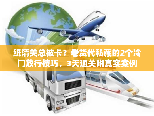 纸清关总被卡？老货代私藏的2个冷门放行技巧，3天通关附真实案例