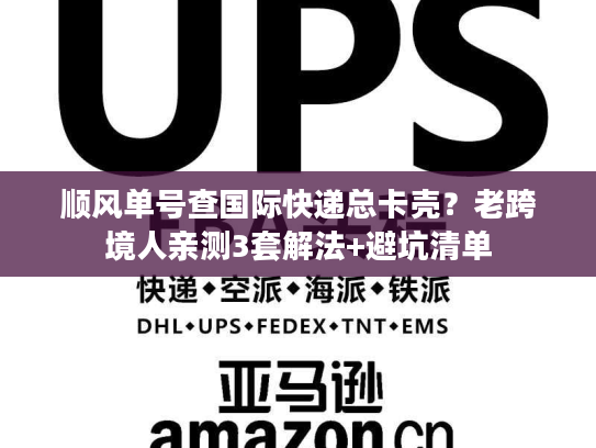 顺风单号查国际快递总卡壳?老跨境人亲测3套解法+避坑清单 顺风单号查国际快递总卡壳?老跨境人亲测3套解法+避坑清单