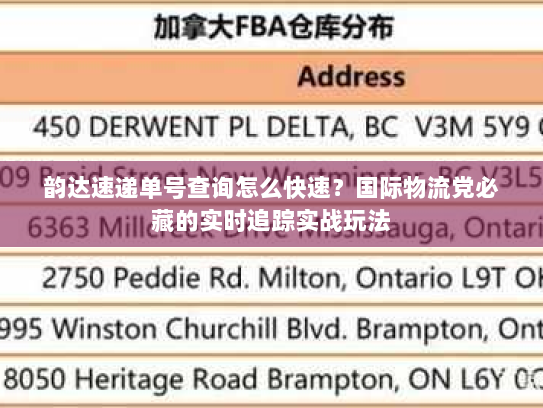 韵达速递单号查询怎么快速？国际物流党必藏的实时追踪实战玩法