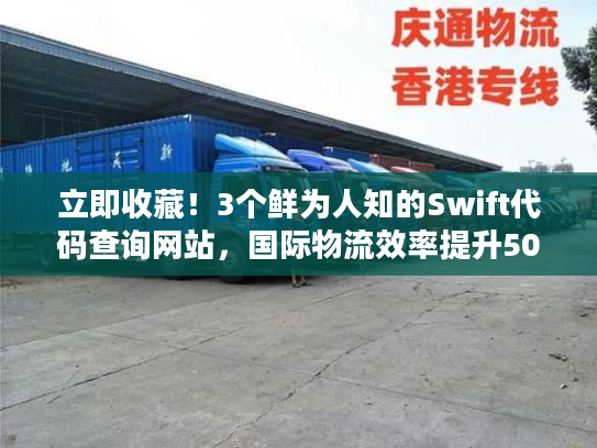 立即收藏！3个鲜为人知的Swift代码查询网站，国际物流效率提升50%