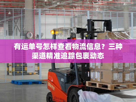 有运单号怎样查看物流信息？三种渠道精准追踪包裹动态
