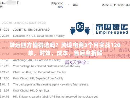 转运四方值得选吗？跨境电商3个月实战120单，时效、成本、售后全拆解