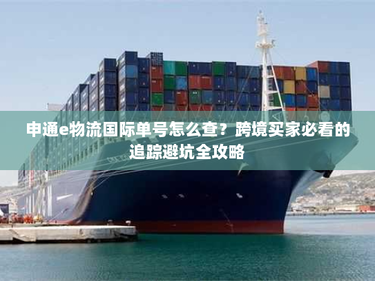 申通e物流国际单号怎么查？跨境买家必看的追踪避坑全攻略