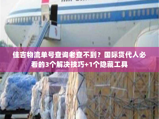 佳吉物流单号查询老查不到？国际货代人必看的3个解决技巧+1个隐藏工具